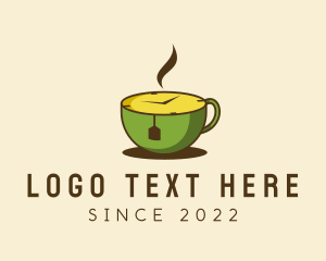 Clock - Tea Time Cafe logo design