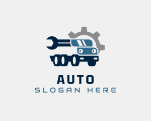 Wrench Mechanic Truck logo design