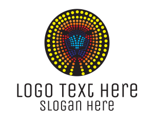 Tribal - Colorful Lion Mosaic logo design
