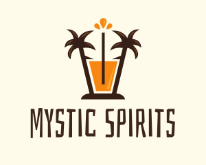 Tropical Palm Orange Juice logo design