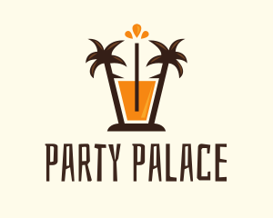 Tropical Palm Orange Juice logo design