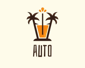 Dessert - Tropical Palm Orange Juice logo design
