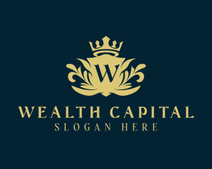 Ornate Shield Crown logo design