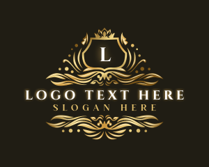 Crown - Luxury Ornamental Shield logo design