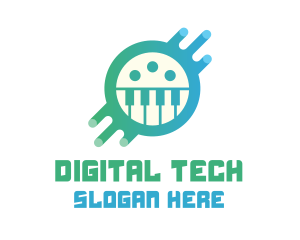 Digital - Digital Piano Media logo design