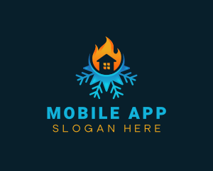 Hot - Fire House Air Condition logo design