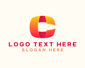 Marketing - Abstract Multimedia Ribbon Letter C logo design