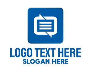 Chat - SMS Messaging Communications App logo design