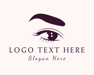 Contact Lens - Eye Beauty Lashes logo design