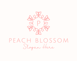 Butterfly Wreath Feminine Cosmetics logo design