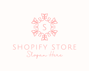 Butterfly Wreath Feminine Cosmetics logo design