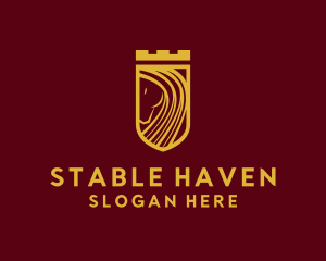 Gold Stallion Castle logo design