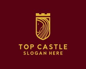 Gold Stallion Castle logo design