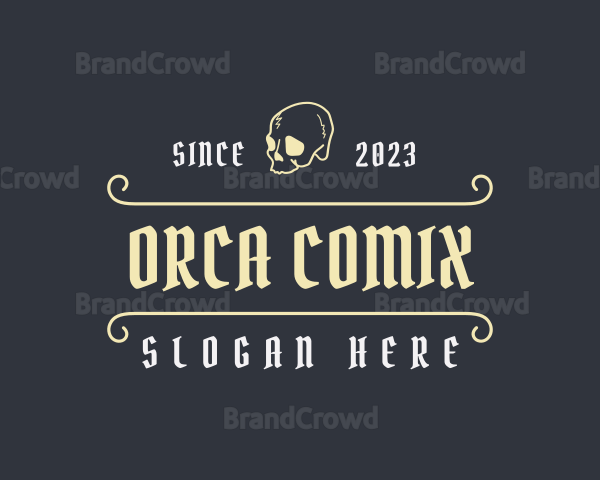 Gothic Old Skull Logo