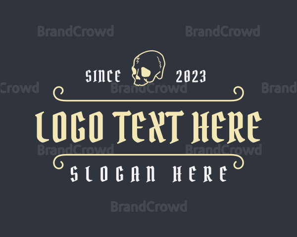 Gothic Old Skull Logo