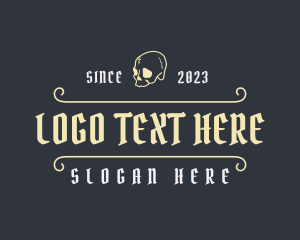 Role Play - Gothic Old Skull logo design