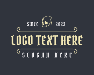 Skull - Gothic Old Skull logo design