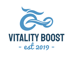 Vitality - Blue Wave Motorbike logo design
