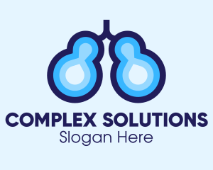 Complication - Blue Respiratory Lungs logo design