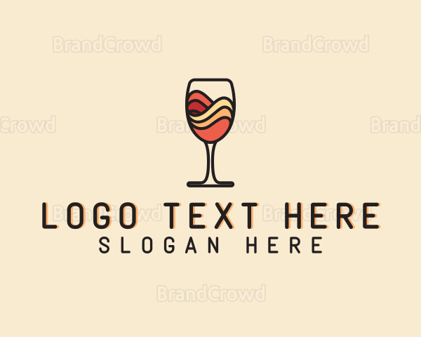 Wine Glass Drink Logo