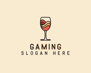 Wine Glass Drink Logo