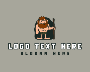 History - Prehistoric Primitive Caveman logo design