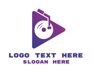Youtube - Triangle DJ Turntable logo design