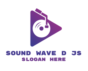 Dj - Triangle DJ Turntable logo design