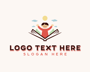 Learning - Boy Kindergarten Daycare logo design