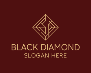 Premium Geometric Diamond logo design