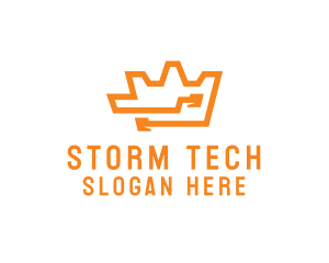 Tech Crown Circuit logo design