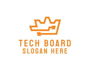 Tech Crown Circuit logo design