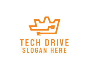 Tech Crown Circuit logo design