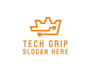 Tech Crown Circuit logo design