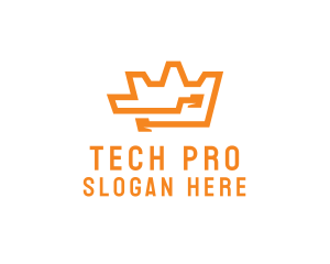 Tech - Tech Crown Circuit logo design