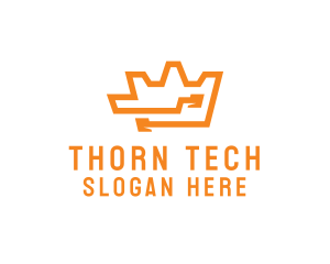 Tech Crown Circuit logo design