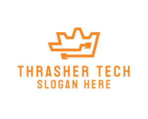 Tech Crown Circuit logo design