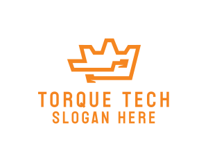 Tech Crown Circuit logo design