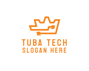 Tech Crown Circuit logo design