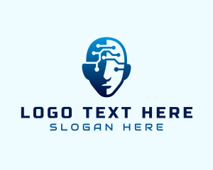 Human - Human AI Technology logo design