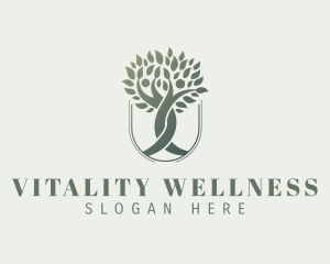 Wellness Human Tree logo design