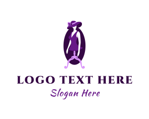 Style - Violet Lady Mannequin logo design