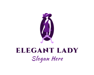 Violet Lady Mannequin logo design