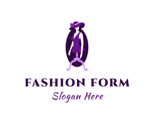 Mannequin - Violet Lady Mannequin logo design