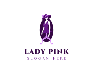 Violet Lady Mannequin logo design