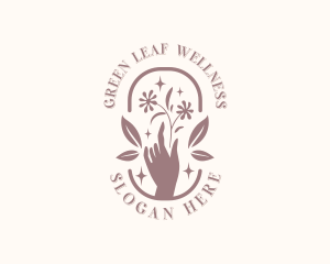 Hands Flower Decorator logo design