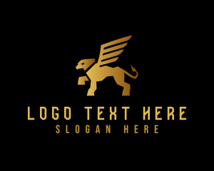Wild - Griffin Minimalist Gold logo design