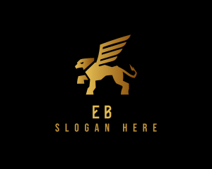 Mythical - Griffin Minimalist Gold logo design