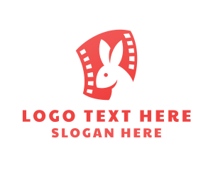 Filmstrip - Bunny Rabbit Film logo design