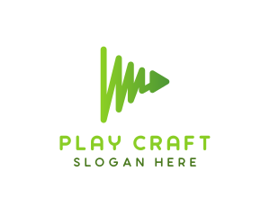 Play Chart Arrow logo design